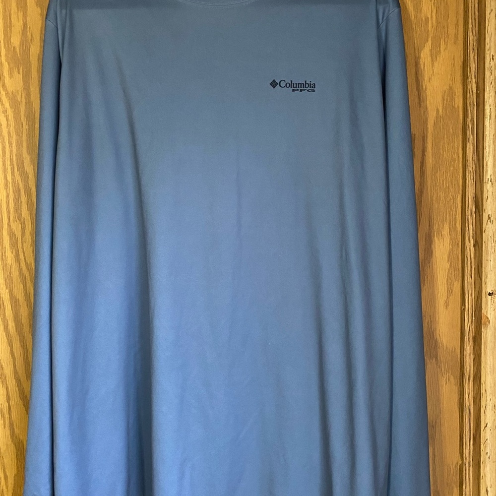 Columbia Men's Blue PFG Long Sleeve Omni Shade Fishing Shirt Size XXL
